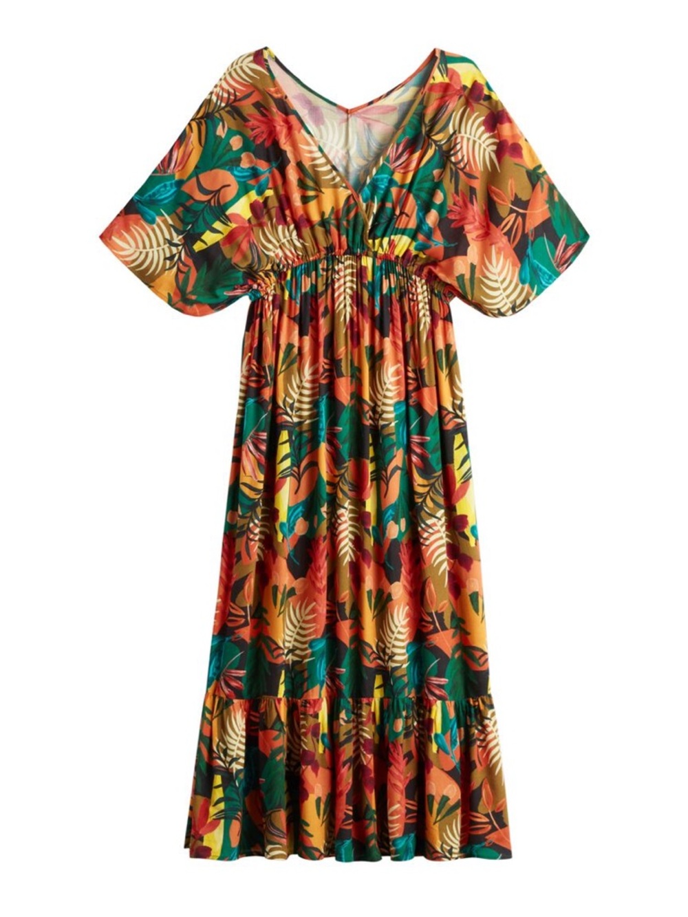 World Market Multicolor Tropical La Playa
Boho Mira Kaftan Maxi Dress Green